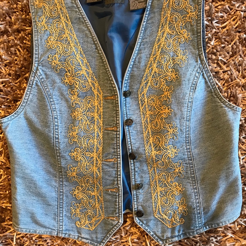Demin Vest. Lizwear. Petite S.